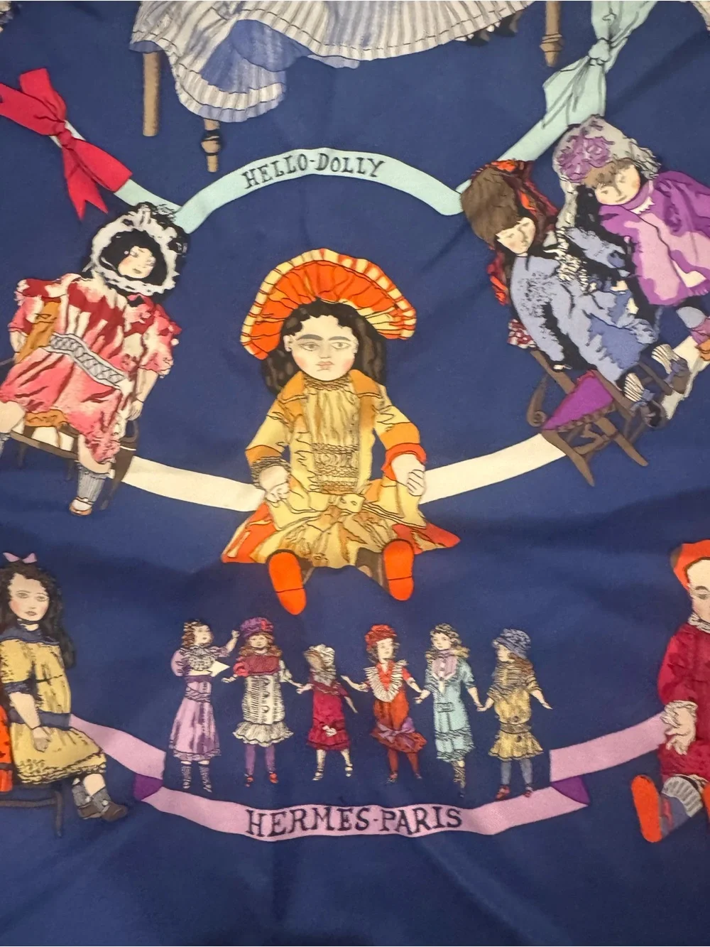 Vintage Hello Dolly Silk Hermes Scarf - Picture 3 of 7